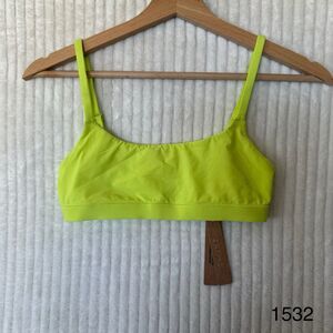 NWT Skims Fits Everybody Scoop Neck Bralette Neon Green Size XS